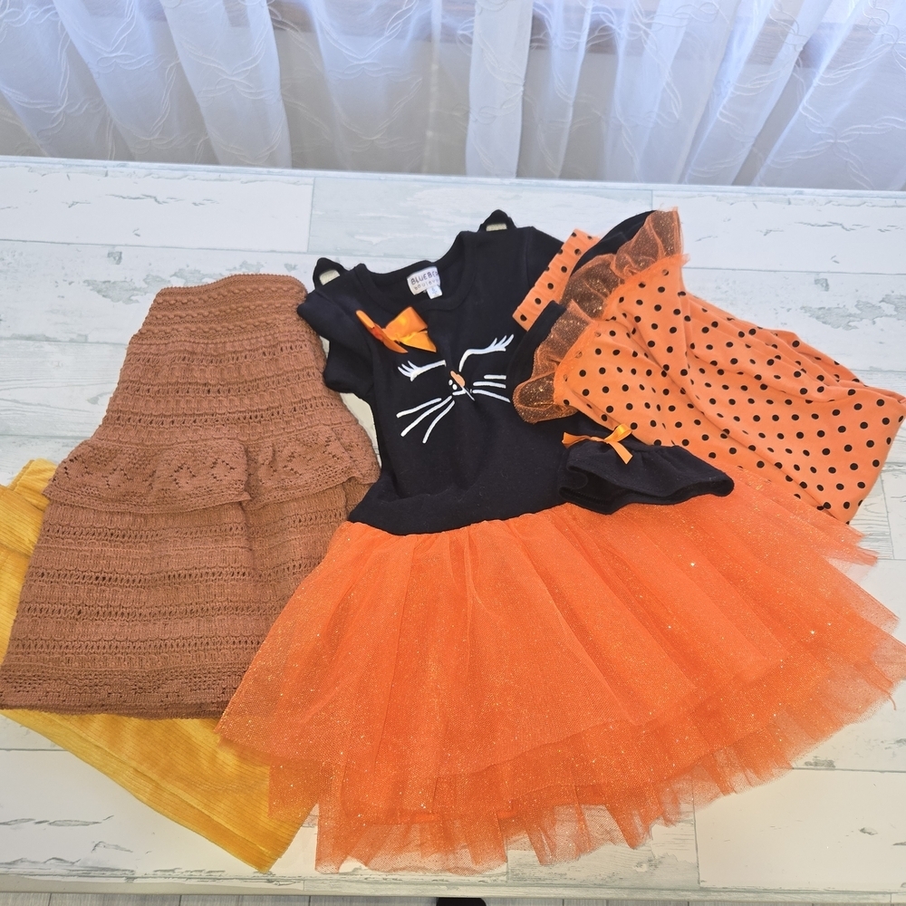 Black & Orange Fall/Halloween Girls Bundle Size 6/6X - Picture 2 of 11